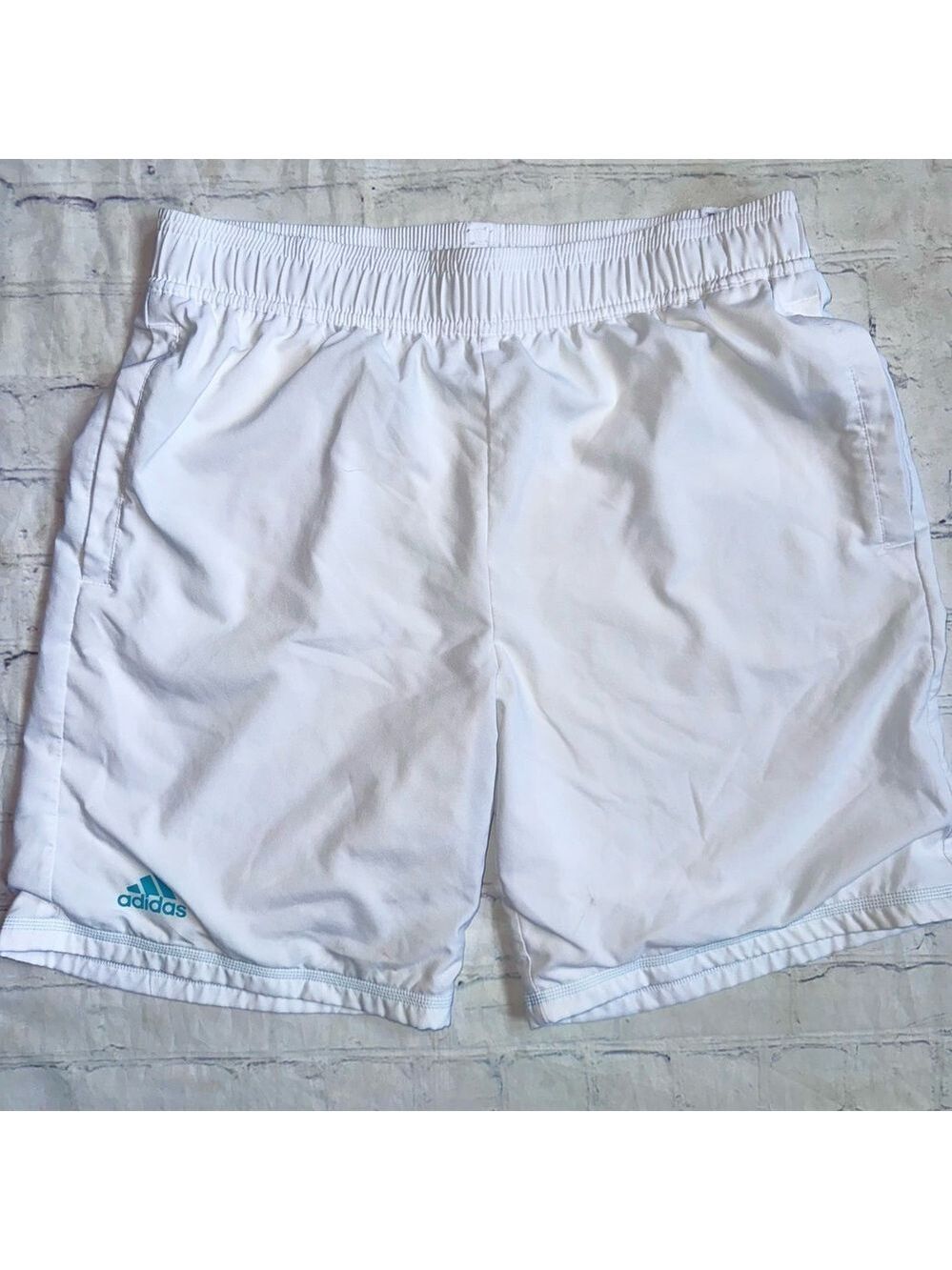 NOS 2018 Youth XL (15/16Y) Adidas White Parley Performance Athletic Shorts